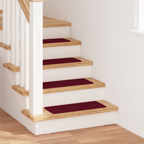 VidaXL Bordo preproga za stopnice Polipropilen 25 x 60 cm Stopnice Slike