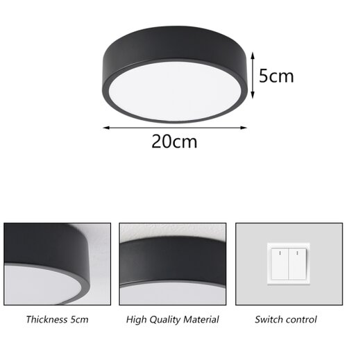  Brilagi - LED plafonsko svetlo POOL LED/18W/230V 3000/4500/6000K prečnik 20 cm crno Slike