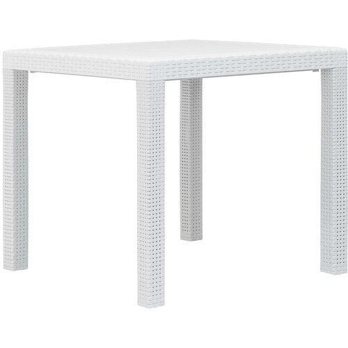 vidaXL Vrtni stol bijeli 79 x 79 x 72 cm plastika s izgledom ratana Cijene
