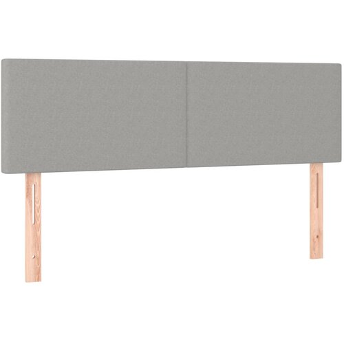  Uzglavlja svjetlosiva 144x5x78/88 cm od tkanine Slike
