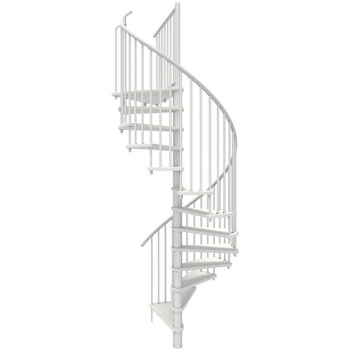 Minka Spiralno stopnišče Spiral Smart (Premer: 160 cm, Bela, Barva stopnice: Bela, Višina nadstropja: 305 cm) Cene