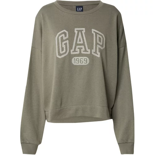 GAP Sweater majica boja blata / bijela