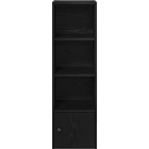VidaXL Regal za knjige crni hrasta 31x24x102 cm od konstruiranog drva Slike