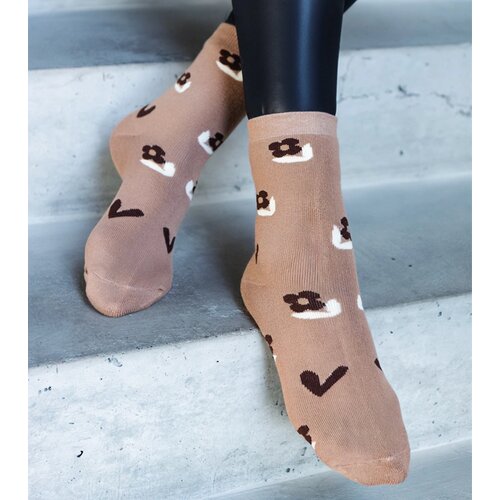 Gemre Black and White Warm Socks Sella Slike