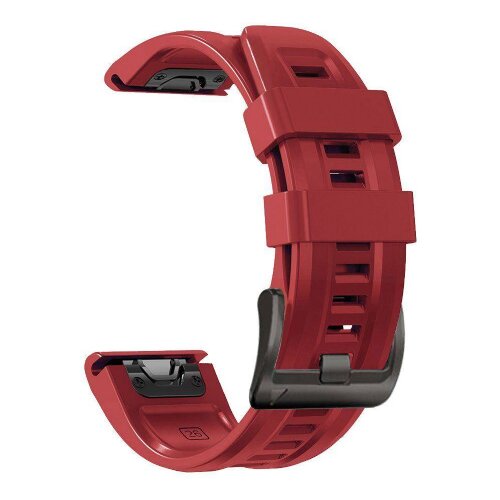 Onasi silikonski pa&amp;scaron;ček za uro 22 mm - quick fit - fenix 5 / 6 / 6 pro / 7 - rdeč Slike