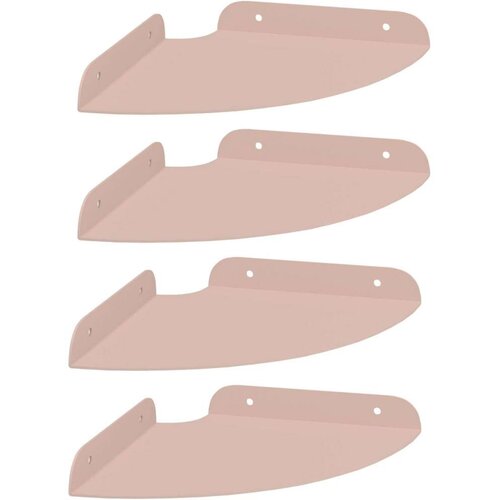  Lebdeća polica s policom 4 pcs Ružičasta 18 x 18 x 2 cm - Ružičasta 18 cm 4 Slike