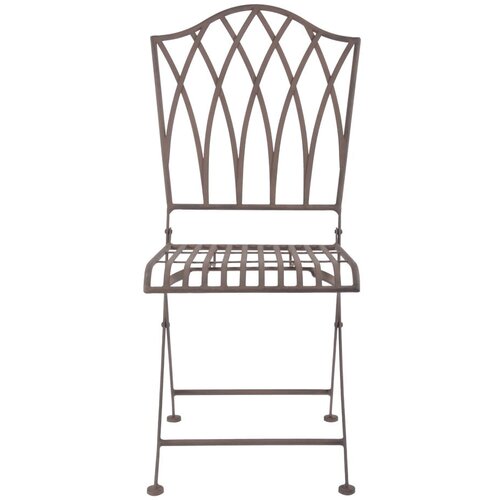 Esschert Design Rjavi kovinski zložljivi vrtni stol - Esschert Design Cene