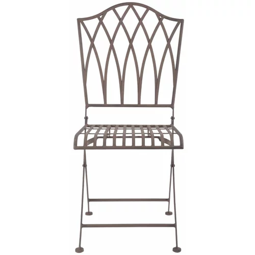 Esschert Design Rjavi kovinski zložljivi vrtni stol - Esschert Design