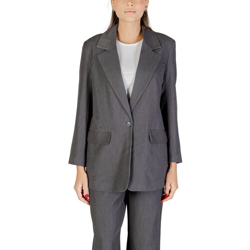 Only Suknjiči ONLHATTIE-LANA L/S OVERS MEL BLAZER TLR 15318088 Siva Cene
