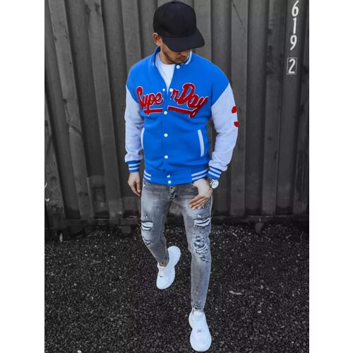 DStreet Men&amp;#039;s blue zipped sweatshirt BX5447 Slike