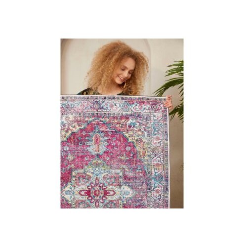  WOOSONIL114 whitetile red green blue carpet (80 x 150) Cene