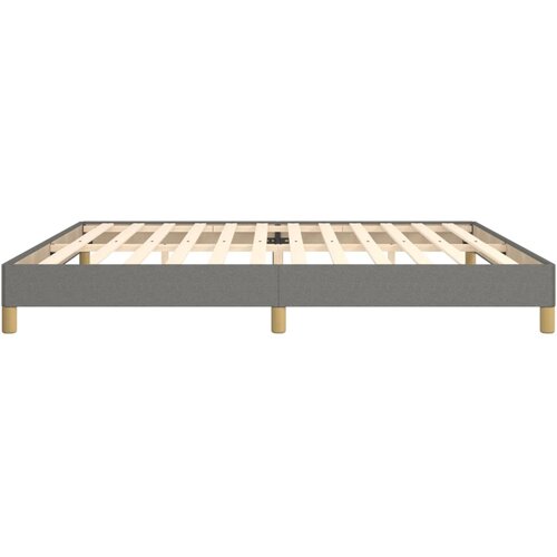  Okvir za krevet bez madraca tamnosivi 200x200 cm od tkanine Slike