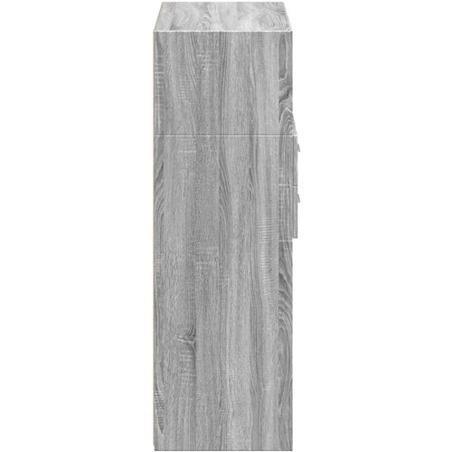  Visoka komoda siva boja hrasta 80x42,5x124 cm konstruirano drvo Slike