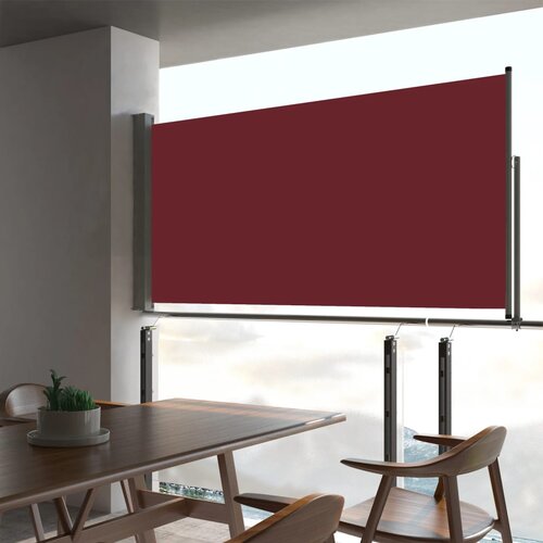 vidaXL Zložljiva stranska tenda za teraso 80x300 cm rdeča Cene