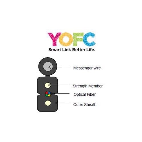 Yofc Optički kabl 4FO 1km outdoor drop cable, sajla G657A1 Cene