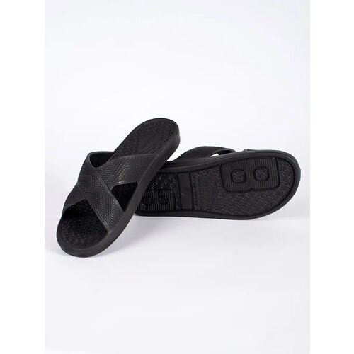 Shelvt Men&amp;#039;s black pool slippers Slike