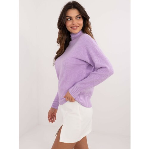 Fashion Hunters light purple turtleneck sweater Slike