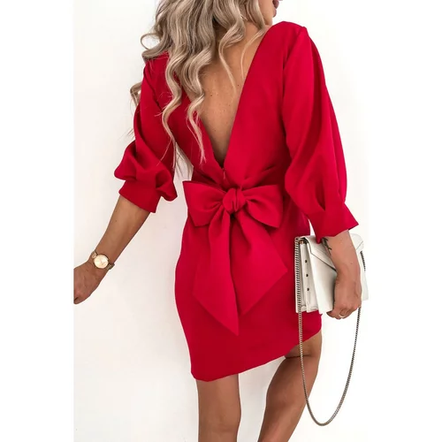 Fenzy elegantna mini obleka varsavia, rdeča