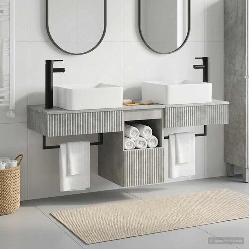  Set ormarića za kupaonicu 3 kom. Betonska siva 53 x 35 x 39 cm - Betonska siva Cijene