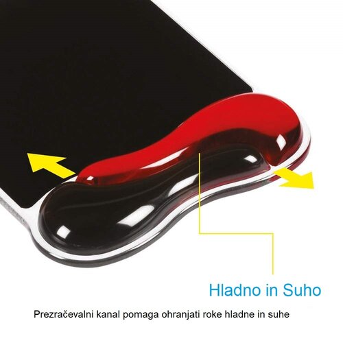 Kensington Duo Gel Mouse Pad Wrist Rest &amp;mdash; Red Slike