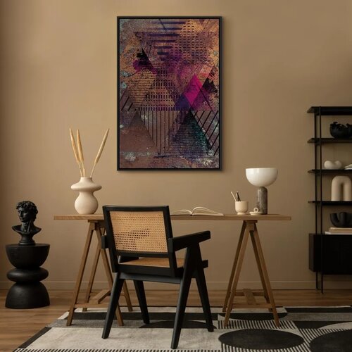  Slika - Honey Abstraction (1 Part) Vertical 80x120 U crnom drvenom okviru Slike