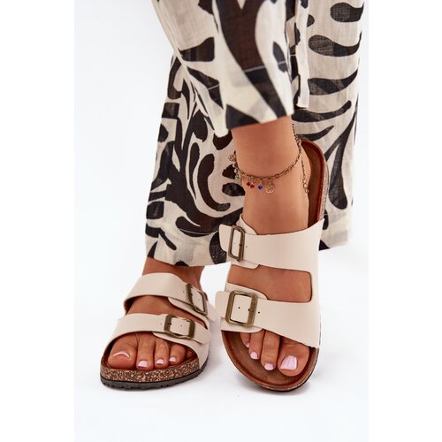 EVENTO Women&amp;#039;s Cork Platform Slippers With Buckles Beige Vesina Slike