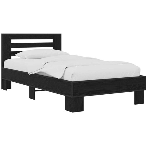  Okvir kreveta s uzglavljem Crni hrast 80 x 200 cm - Crni hrast Cene