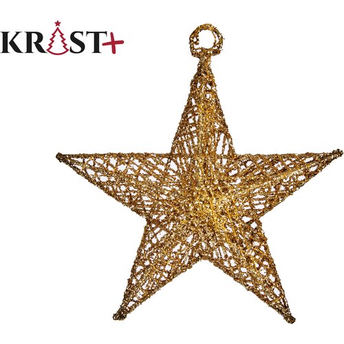 KRIST+ novogodišnji ukras za jelku zvezda 15cm zlatna Slike