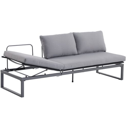 SUNFUN Lounge zofa Maja (198 x 63 x 31,5 cm, pra&scaron;no barvano jeklo, vključno z blazinami) Cene