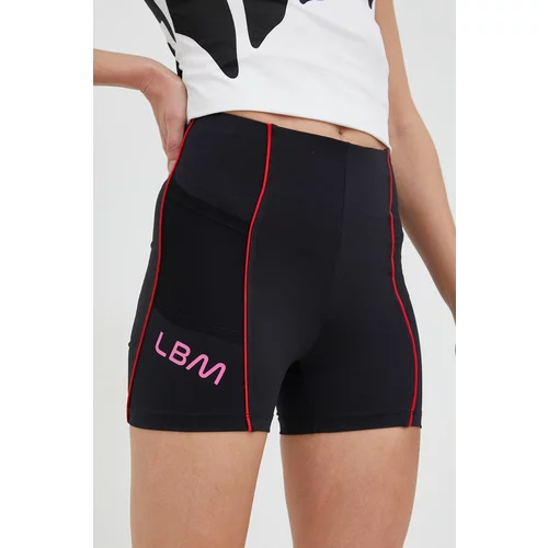 LaBellaMafia Kratke hlače za trening Wake Up za žene, boja: crna, s tiskom, visoki struk