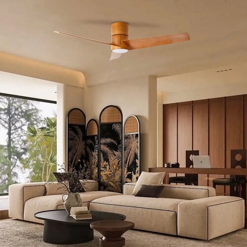  ZEVENTI - LED plafonski ventilator BARROSA LED/18W/230V Wi-Fi Tuya braon + daljinski upravljač Slike