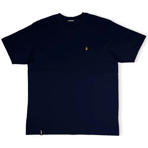 Organic Monkey Majice & Polo majice Spikey Lee T-Shirt - Navy Modra