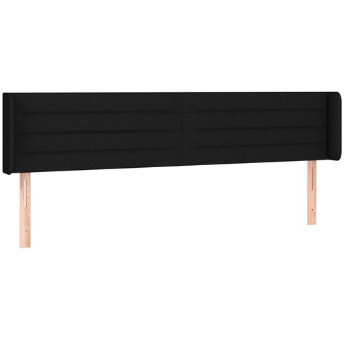  LED uzglavlje crno 163x16x78/88 cm od tkanine Slike