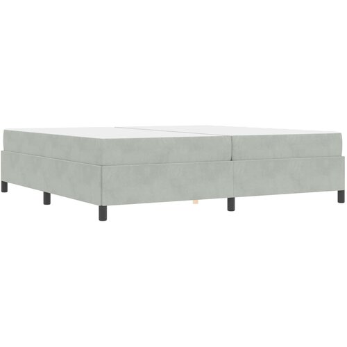  Krevetna konstrukcija Svijetlo siva 200 x 200 cm tkanina Slike