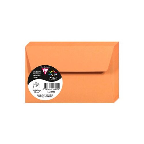 Clairefontaine kuverte Pollen 90x140mm 120gr orange 1/20 Cijene