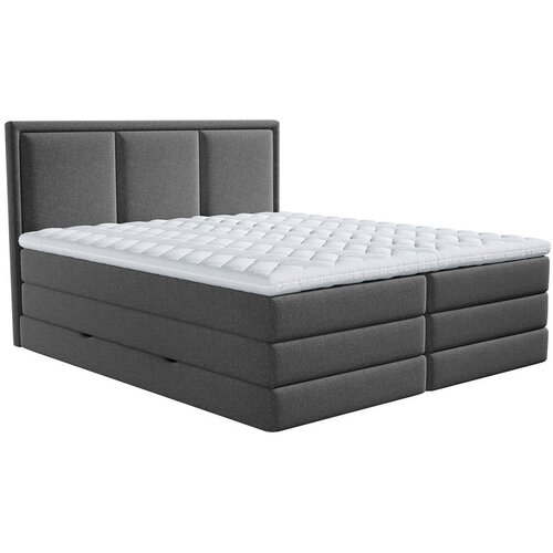 MID.YOU POSTELJA BOXSPRING 140 cm x 200 cm , tekstil antracit Cene