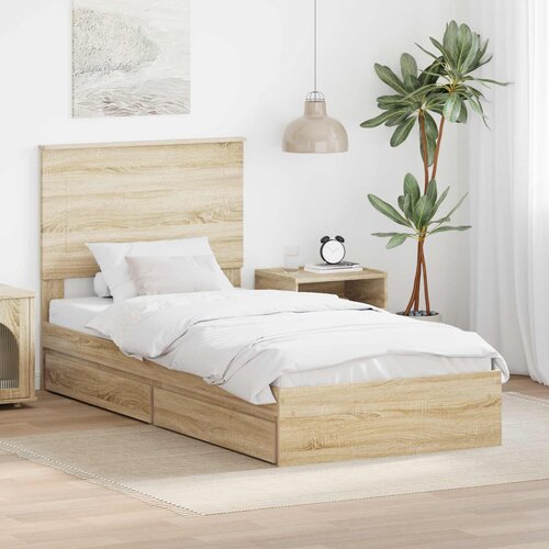  Krevet s od storage Sonoma hrast 90 x 200 cm Konstruirano drvo Cijene