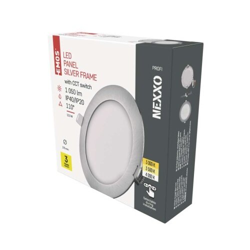 LED vgradno svetilo NEXXO, okroglo, srebrno, 12W, nastavljiva CCT Cene