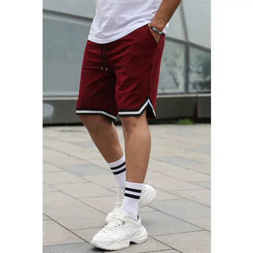 Madmext Claret Red Men's Basic Shorts 5488