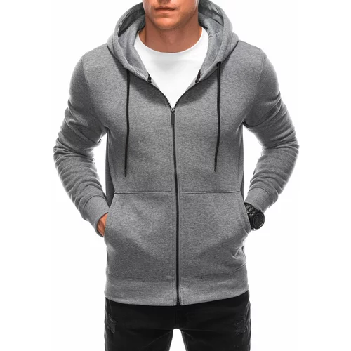 Edoti Men's unbuttoned hooded sweatshirt EM-SSZP-22FW-015