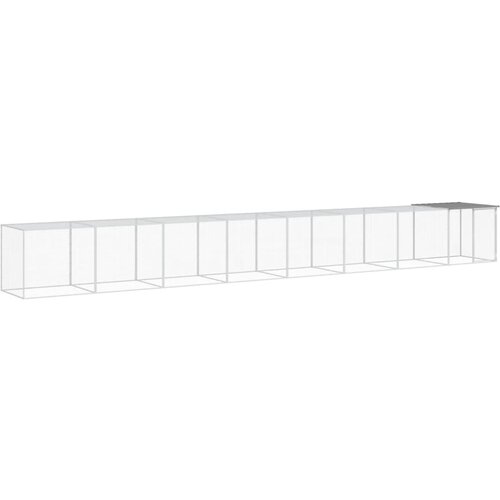  Kavez za koko&amp;scaron;i s krovom svjetlosivi 803x98x90 cm čelični Slike