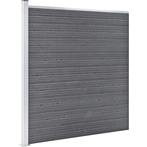 VidaXL set WPC ograda 5 kvadratnih + 1 kosa 965 x 186 cm sivi Slike