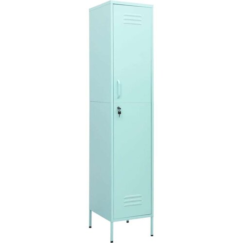 VidaXL Omara s ključavnico mint zelena 35x46x180 cm jeklo Slike
