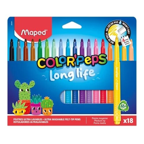 Maped Flomasteri &amp;scaron;kolski Color&amp;#039;Peps Long life 2, 18/1 MAP844001 Slike