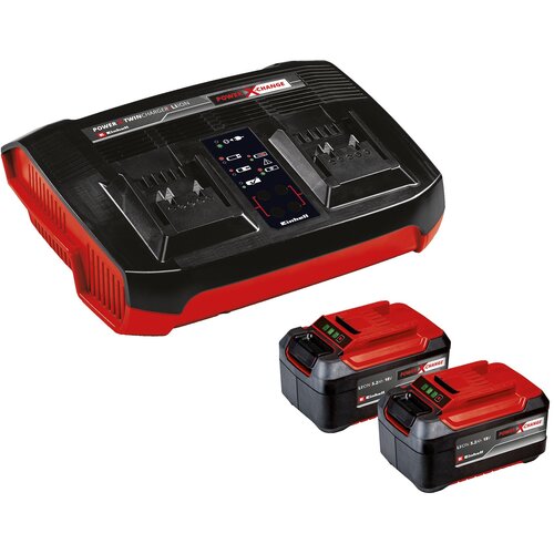 Einhell set brzi punjač i baterija Power-X-Change 18V 2x 5.2 Ah Cene