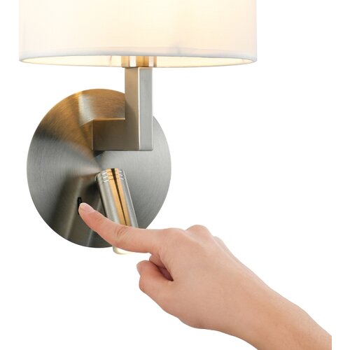  Brilagi - LED zidna lampa DAYA 1xE14/40W/230V + LED/3W bela/mat hrom Slike