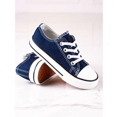 VICO Navy blue children's sneakers with elastic bands