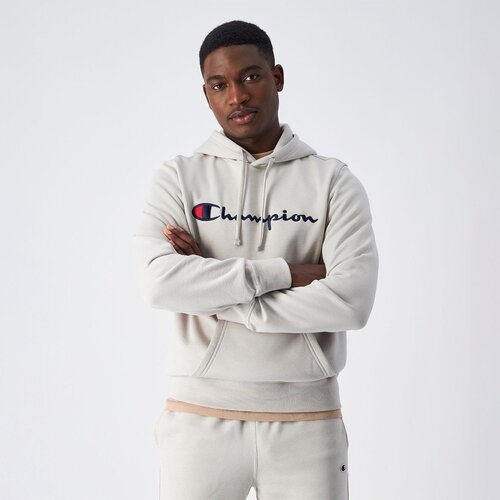 Champion Big Logo Fleece Hoodie Grey L Cene