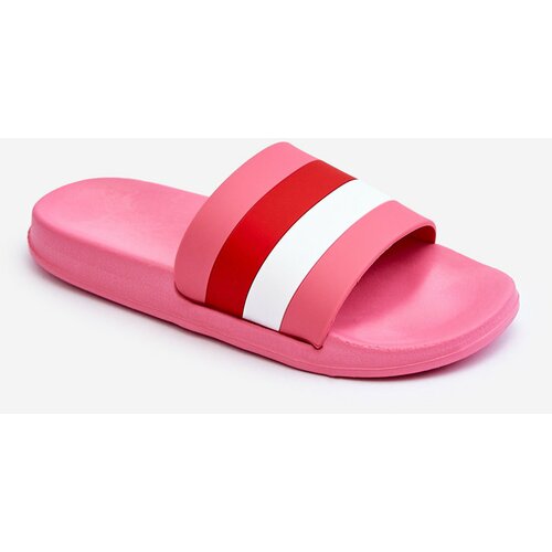 Kesi Women's Striped Slippers Dark Pink Vision Slike
