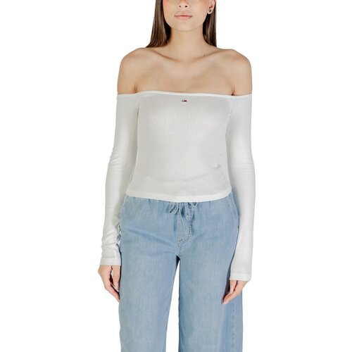 Tommy Hilfiger Majice z dolgimi rokavi TJW SLIM ESSENTIAL B DW0DW20919 Bela Slike